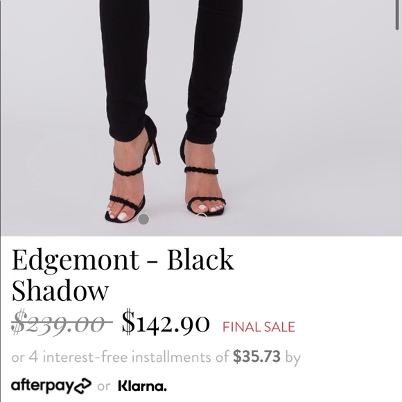 Paige Edgemont Black Shadow Jeans - Picture 2 of 4
